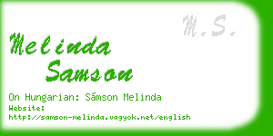 melinda samson business card